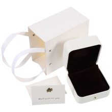 1Set Duurzame Witte PU - En Sieradenverpakking Met Handvat