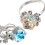 Com Conjunto De Para Strass Anéis Presente 6
