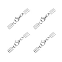 4St Fästklämma I Rostfritt För Smycken (Hål: 4,0 Mm)