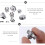 12 Unidades Conector De Para Aço Inoxidável 8