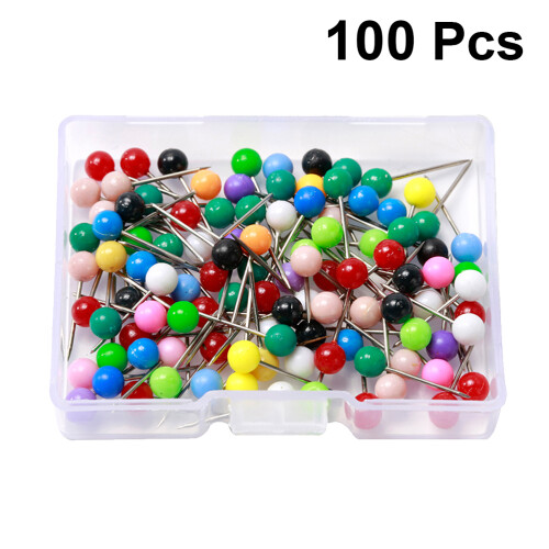 100 Unidades 4 Mm Coloridas Com Cabeça De 1