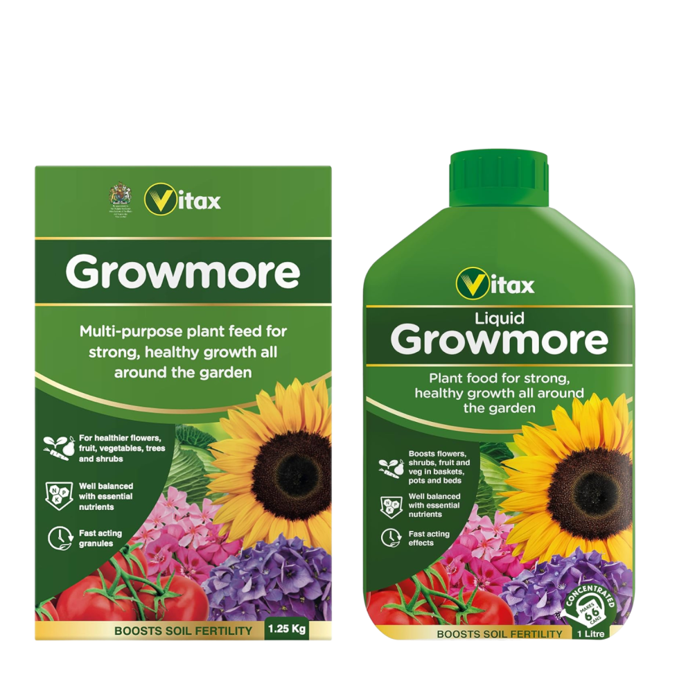 Vitax Growmore 1.25Kg Granular & 1L Liquid Fertilizer