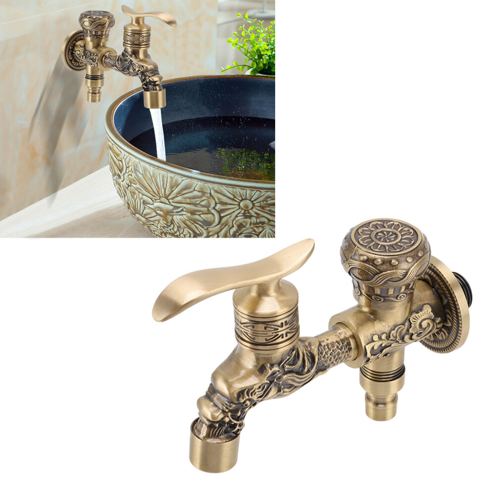 Vintage Dragon Brass Faucet With Dual Handles For Countertop Sink 4051357314254