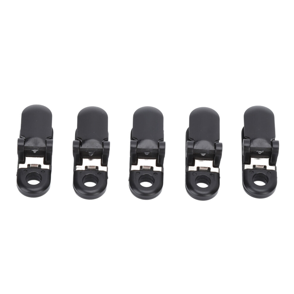 Black 20Pcs Abs Hearing Aid Lanyard Clips For Neck Ropes & Phones