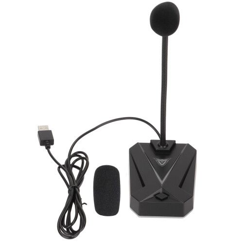 Micrófono USB RGB de cuello de cisne ABS 360 omnidireccional 1