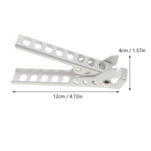 Utepannklämma Suppbehållarklämma Universaljusterbar 1 St (Silver) 2