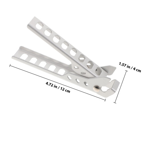 Utepannklämma Suppbehållarklämma Universaljusterbar 1 St (Silver) 1