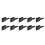 10 Pcs Black Acrylic Hat Hooks, Strong No Punch Wall Mount 15