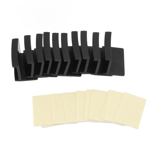 10 Pcs Black Acrylic Hat Hooks, Strong No Punch Wall Mount 1