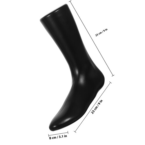2Pcs Black Sock Foot Model Pe Material Sock Display Stand for Shops 1