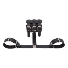BDSM Discipline Belt Full Body Leather Bondage Restraint Straps Hand Behind Back Arm Binder Glove Sleeves