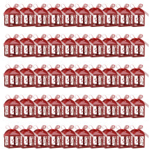 50Pieces Eid Mubarak Charm Boxes Eid Dessert-Pearlescent red