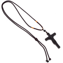Pendentif Croix En Bois Sculptée Pour Et Femme