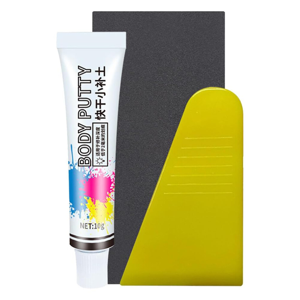 Car Body Filler Repair Kit For Dents And Scratches, Quick-Dry Putty, Automotive Paint Chip Repair Filler, 3-Piece Kit 9067246459468