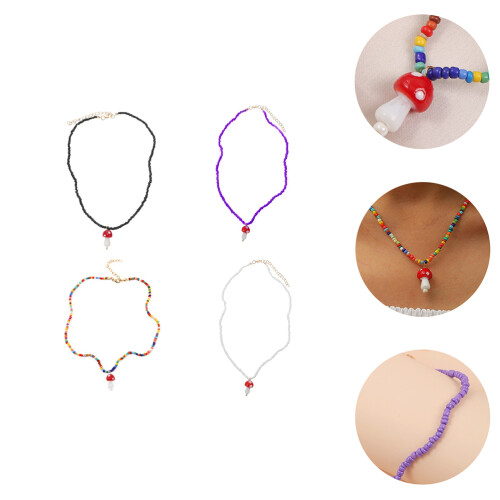 4 Pezzi Collana Pendente Boho A Mano 2