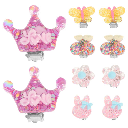 5 Pares De De Clip Com Desenho Sem Para 2