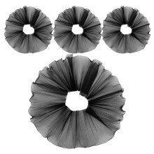 4 Unidades Embalagem Flores Borda Falsa Preto