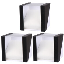 3Pcs De Armazenamento Plástico Para Relógio E (Preto)