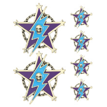 6 Pcs Broche De Para - Alfinete Cinco