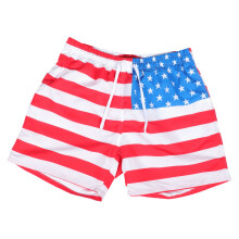 Men Swim Trunks American Flag Shorts Strandbyxor Brädbyxor