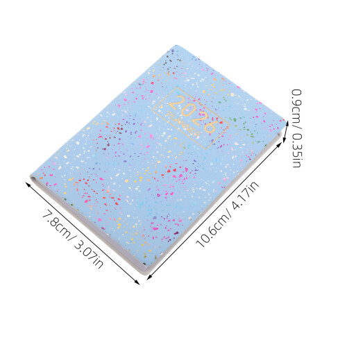 A7 2026 Pocket Planner: Pu-Omslag Bärbar Notebook För Studenter 2