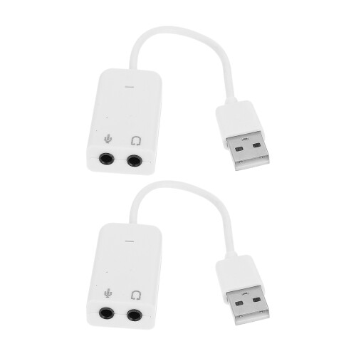 2St Laptop USB Ljud Adapter Audio
