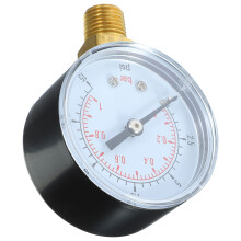 0-15 Psi 0-1 Bar Högprestanda Luftkompressortryckmätare Npt