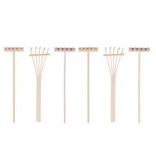 6Pcs Mini Bamuskäppa Zen Trädgård Sand Bordtoppsdekoration Hem