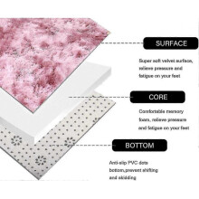 Tflycq Colorful Rug, Modern Rug Bedroom Decoration Fluffy Rug Fluffy Rug Living Room Soft Round Rug Living Room Non-Slip Rug Bedroom Floor Mat, (Pink