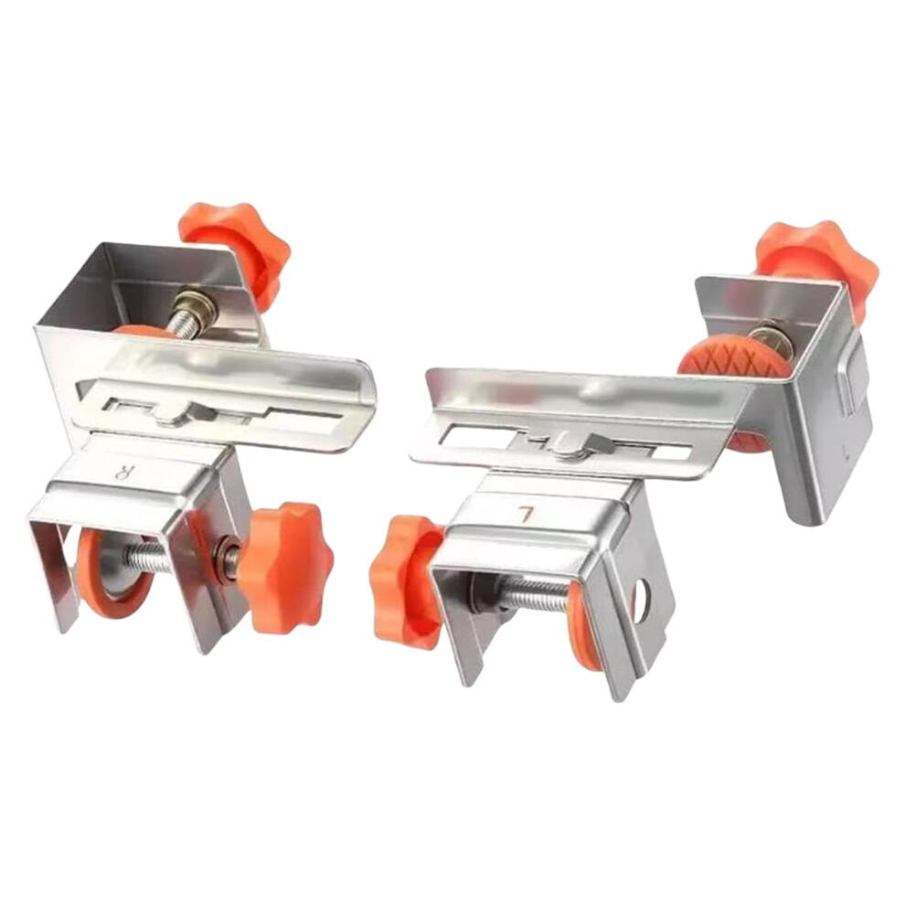 Sturdy Stainless Steel Drawer Front Clip Pack Of 2 For Side-Mount Cabinet Drawer Installation Brackets 9354506643638