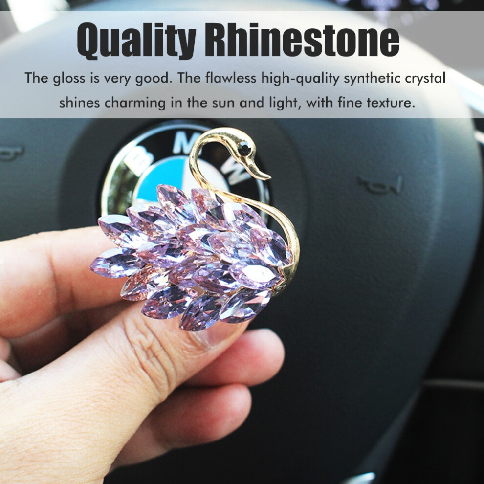 Rhinestone Swan Car Diffuser Air Vent Clip Car Fragrance & Bling Car Decor 4901357320451