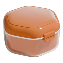 Portable Teeth Aligner Case Mouth Guard Holder for-Sun Orange
