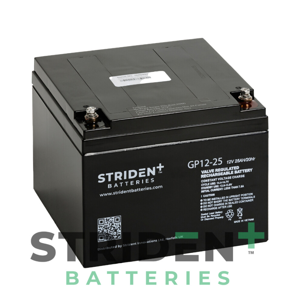 2X Strident Agm Gp12-25 Pair 12V 25Ah Agm Battery 698147454277