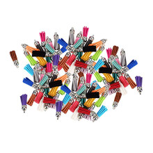 50 Stuks 4 Cm Pompom Hangend Voor Sleutelhanger Telefoon Gemengd