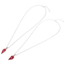Magnetische Hartslag Halsketting Koppels Met Rood