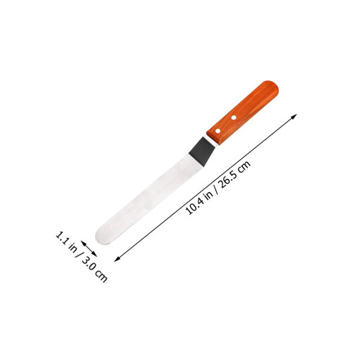2 Unidades Para Glaseado Acero Inoxidable Con Mango De Madera 2