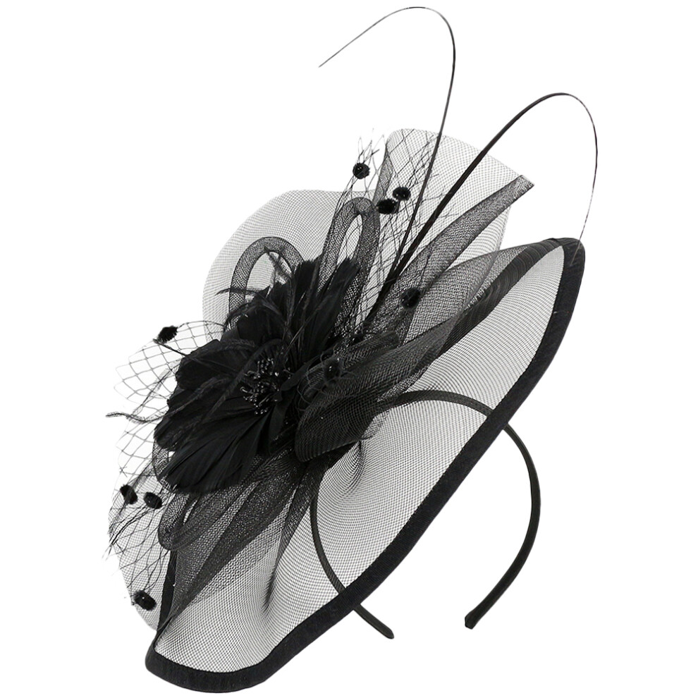 Veil Fascinator Cappello Con Forcina Cerchietto 20S Per Costumi 1920-image