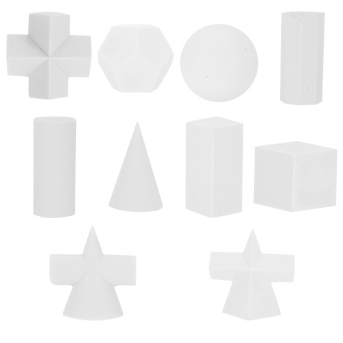 10 Pezzi Resina Geometrici Scultura