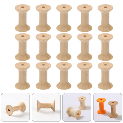 50 Pezzi Vuote In Legno Per Tessitura E 2