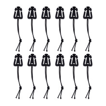12Pcs Elastiskt Rep Med Triangel Spänne För Utomhusutrustning
