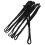 6Pcs Justerbara Elastiska Glasögonremmar Svart 8
