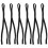 6Pcs Justerbara Elastiska Glasögonremmar Svart 6