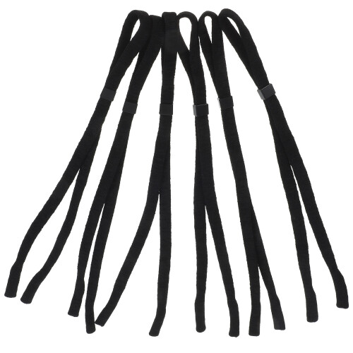 6Pcs Justerbara Elastiska Glasögonremmar Svart 1