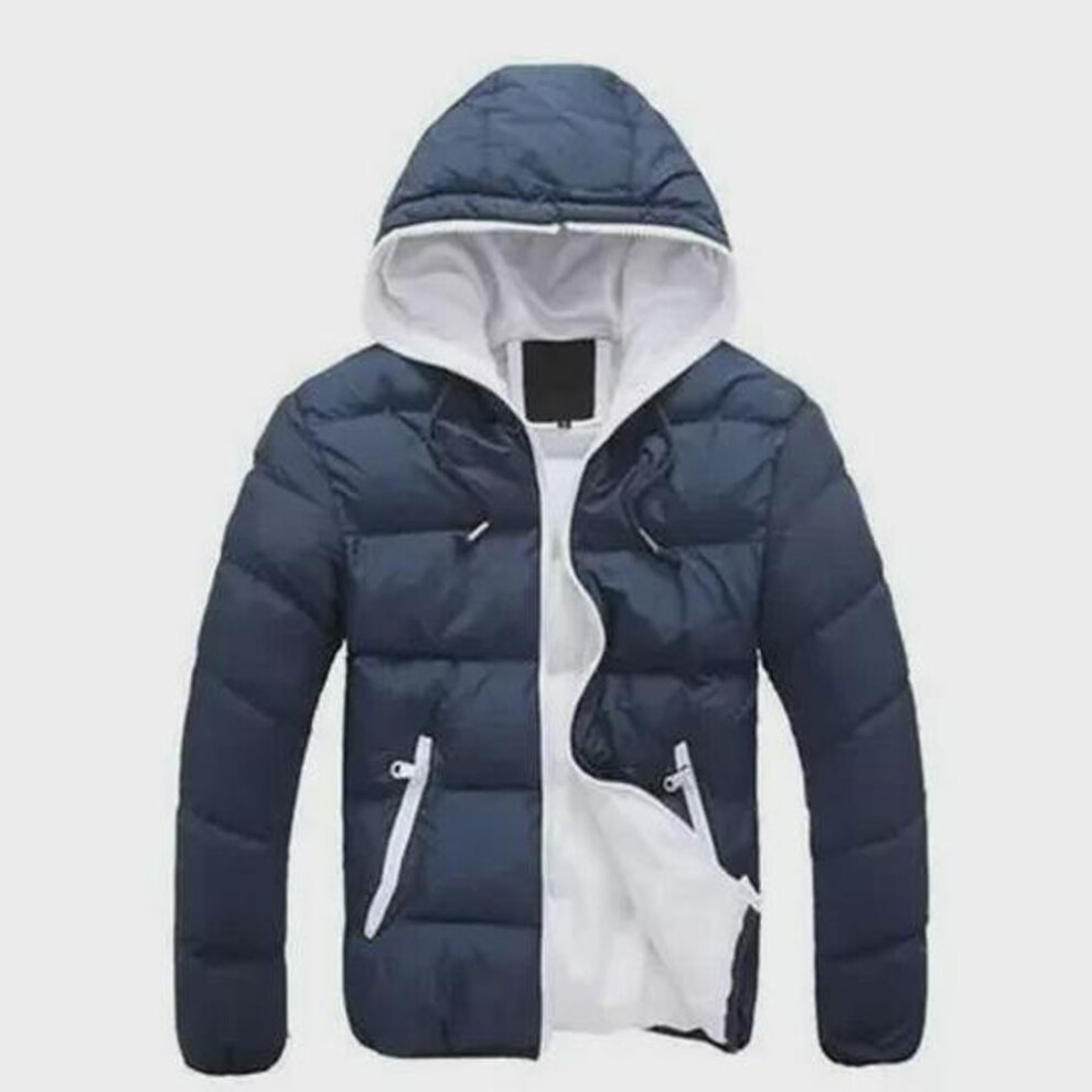 (navy blue, S) Autumn And Winter Clothing Men's Slim Fit Winter Down Jackets-image-OPC-PMNYSTW-NEW
