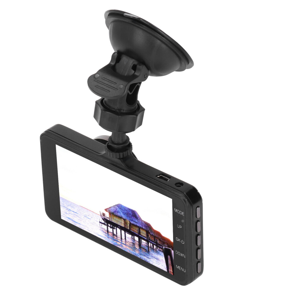 4 Inch Touch Screen Car Dvr With 1080P Hd Night Vision Dual Lens 170 Wide 7621357323357