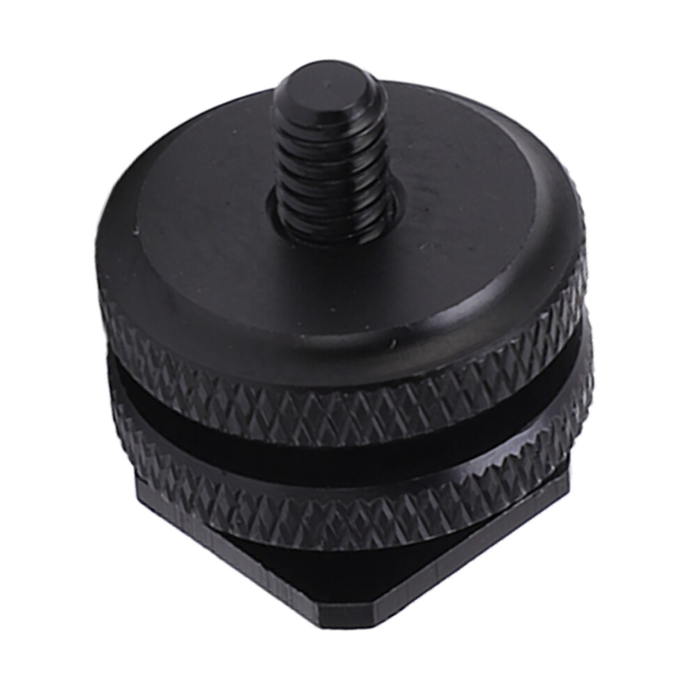 2-In-1 1/4Inch Dual Nuts Camera Cold Shoe Mount Adapter For Tripods & Flashes 6941357323999
