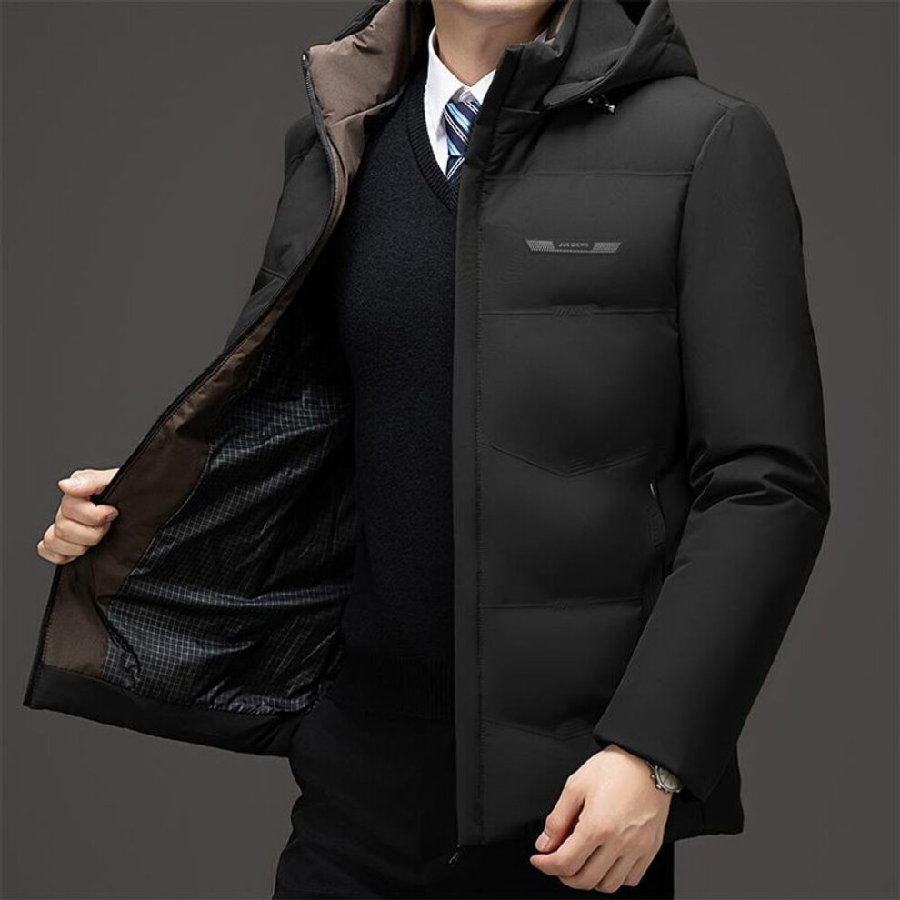(black, XXXL) High Quality Hooded Thick Warm Waterproof Parkas Coat Male Hooded Loose Casual Winter Coats Men Business Winter Mens Down Jacket-image-OPC-PMNYX6S-NEW