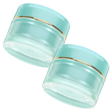 2Stk Make-Up Dosen Acryl, Kompakt, Nachfüllbare Cremedosen Blau