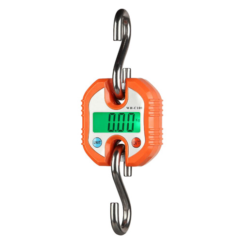 150kg Portable Digital Crane Scale LCD Backlight Steel Hook Black 1