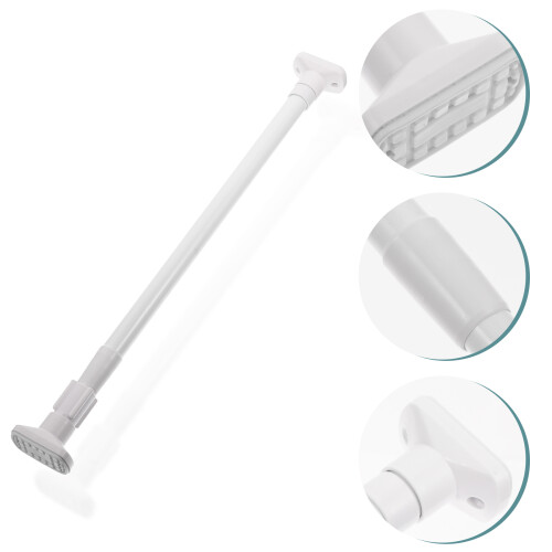 Multipurpose Rör, Rostfritt , Utviktbart Duschgardinrör, Klädspåre 2